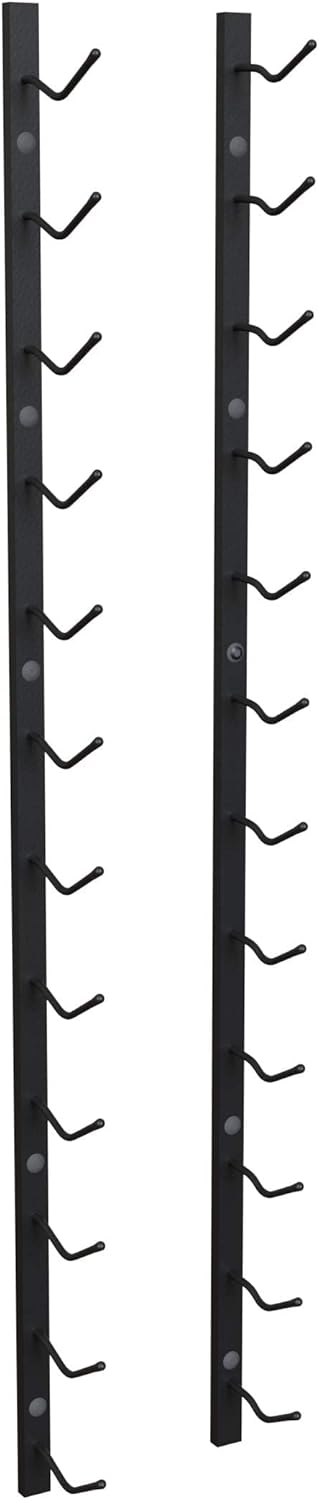Y-Furniture Wall Mounted Wine Rack 12 Bottles Satin Black