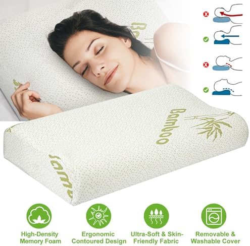 iMounTEK Bamboo Rayon Memory Foam Neck Support Pillow 1