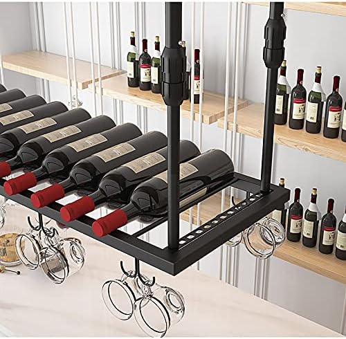 Stylish Hanging Wine Glass Rack with Adjustable Height