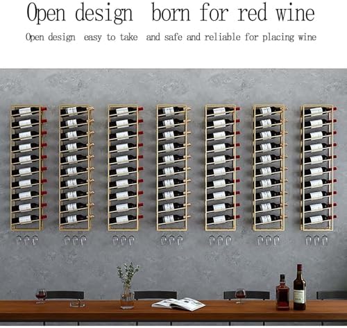 Wall-Mounted Wine Rack with 12 Tiers for Home Bar and Kitchen