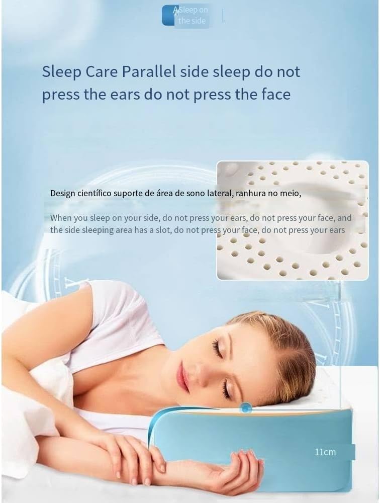 YHZEXUDA Natural Latex Cervical Pillow for Neck Pain Relief 1