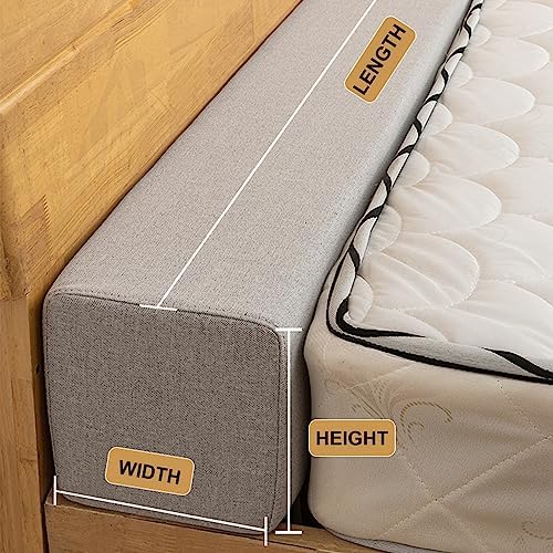 ZZYK Thicken Widen Bedside Gap Filler Pillow - Beige Queen Size