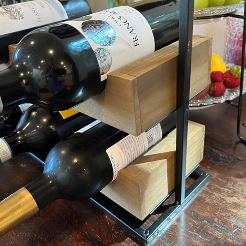 WHW Modern Farmhouse Wine Rack with 6 Bottle Rests