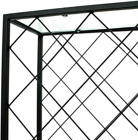 MaGiLL 32-Bottle Freestanding Wine Rack with Glass Top