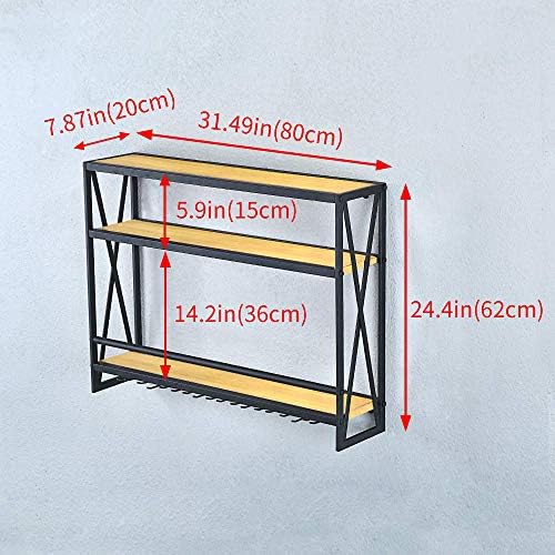 SSS Industrial Wine Rack Wall Mounted 8 Stem Holder