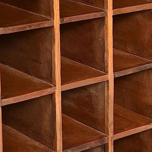 VRAXO 16-Bottle Wine Rack Reclaimed Wood Industrial Style