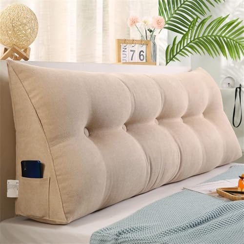 Triangular Headboard Pillow with Velvet Cover