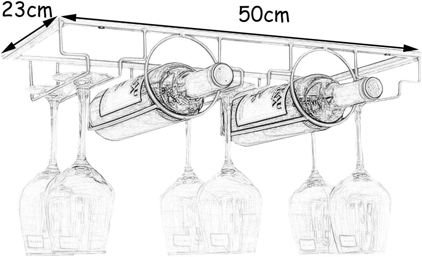 Premium Wall-Mounted Wine Racks with Rose Gold Finish