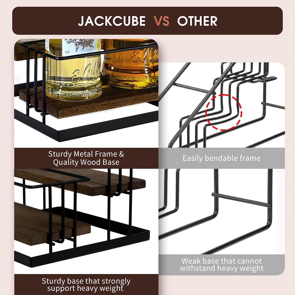J JACKCUBE DESIGN 2 Tier Syrup Bottle Holder Rack