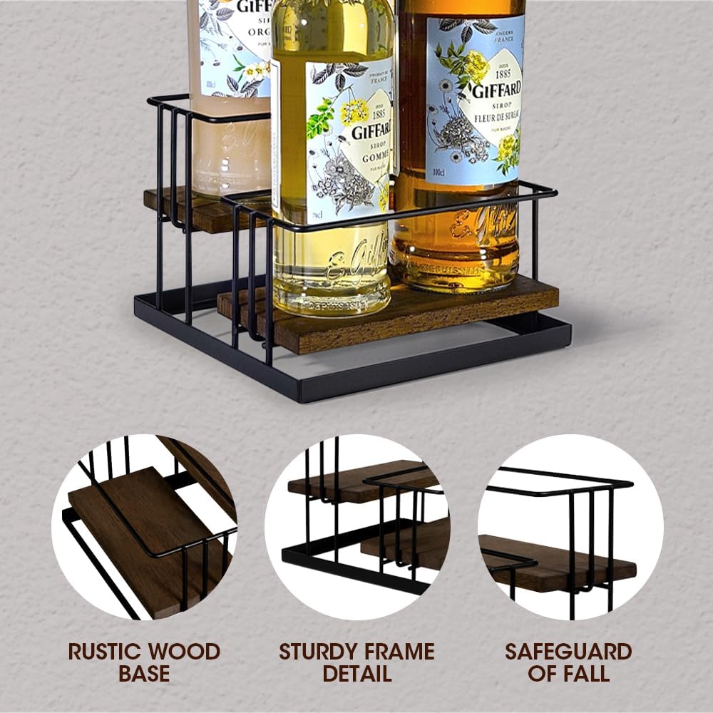 J JACKCUBE DESIGN 2 Tier Syrup Bottle Holder Rack