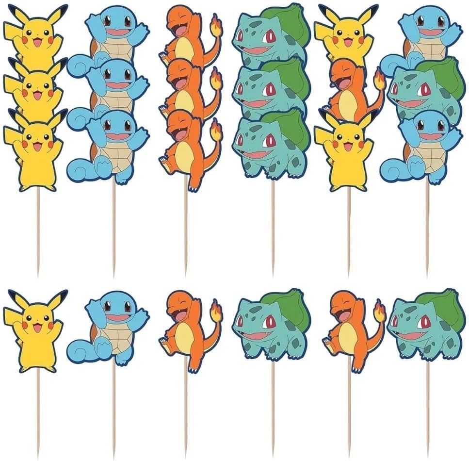 Amscan Multicolor Pokemon Picks - 35 Pack of 24