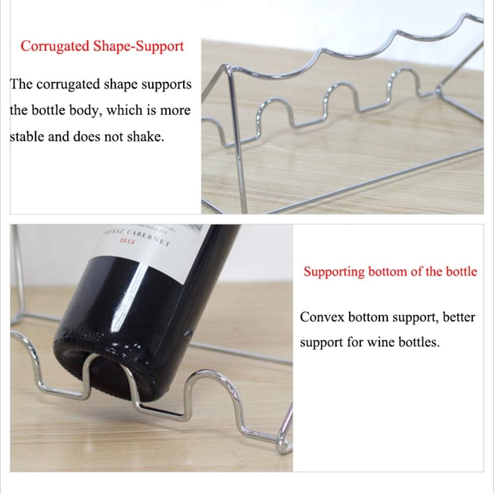 Metal Bottle Rack 5 Slots for Living Room Display