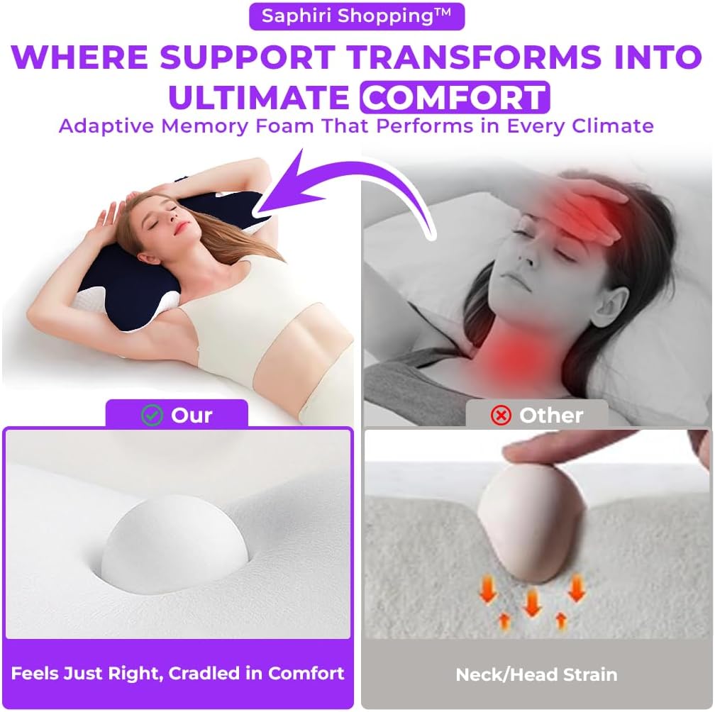 Cervical Neck Support Pillow for Sleep Comfort