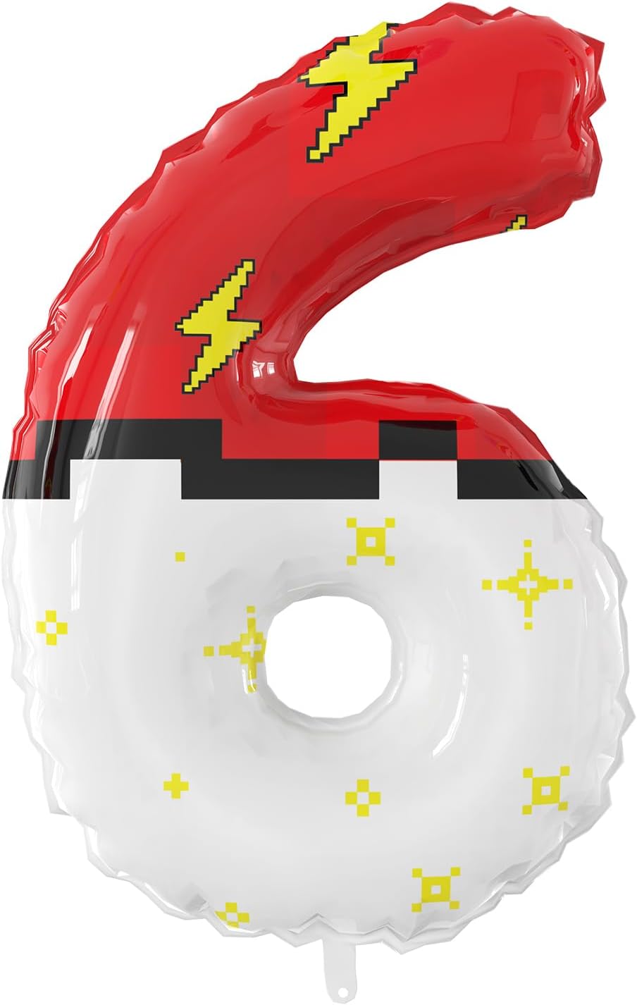 40 Inch Giant Red White Cartoon Number Foil Balloons Set