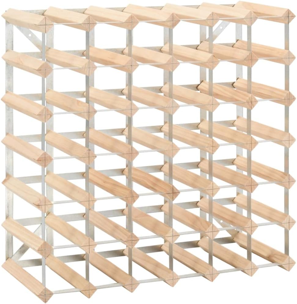 Wooden Wine Rack for 42 Bottles - Modern Rustic Design