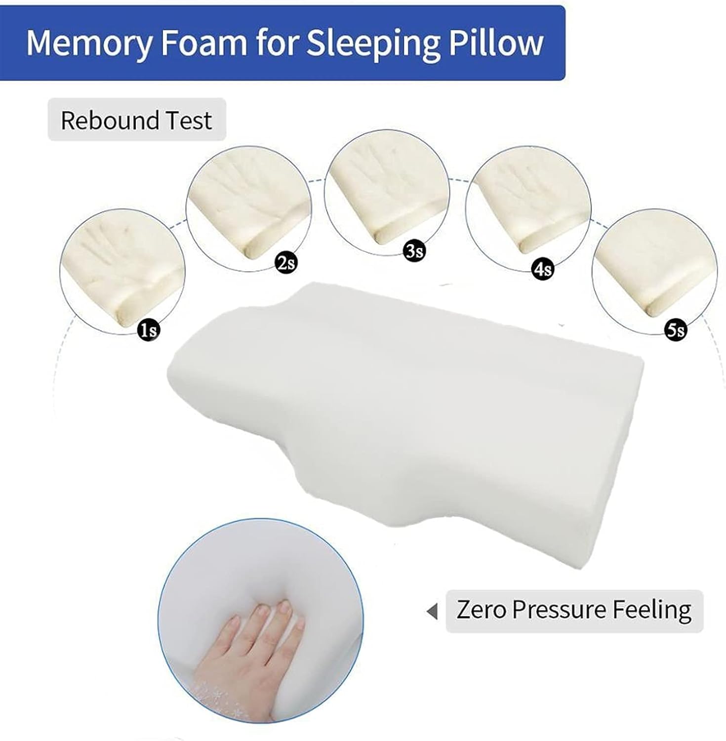 Ergonomic Memory Foam Neck Pillow with Butterfly Shape