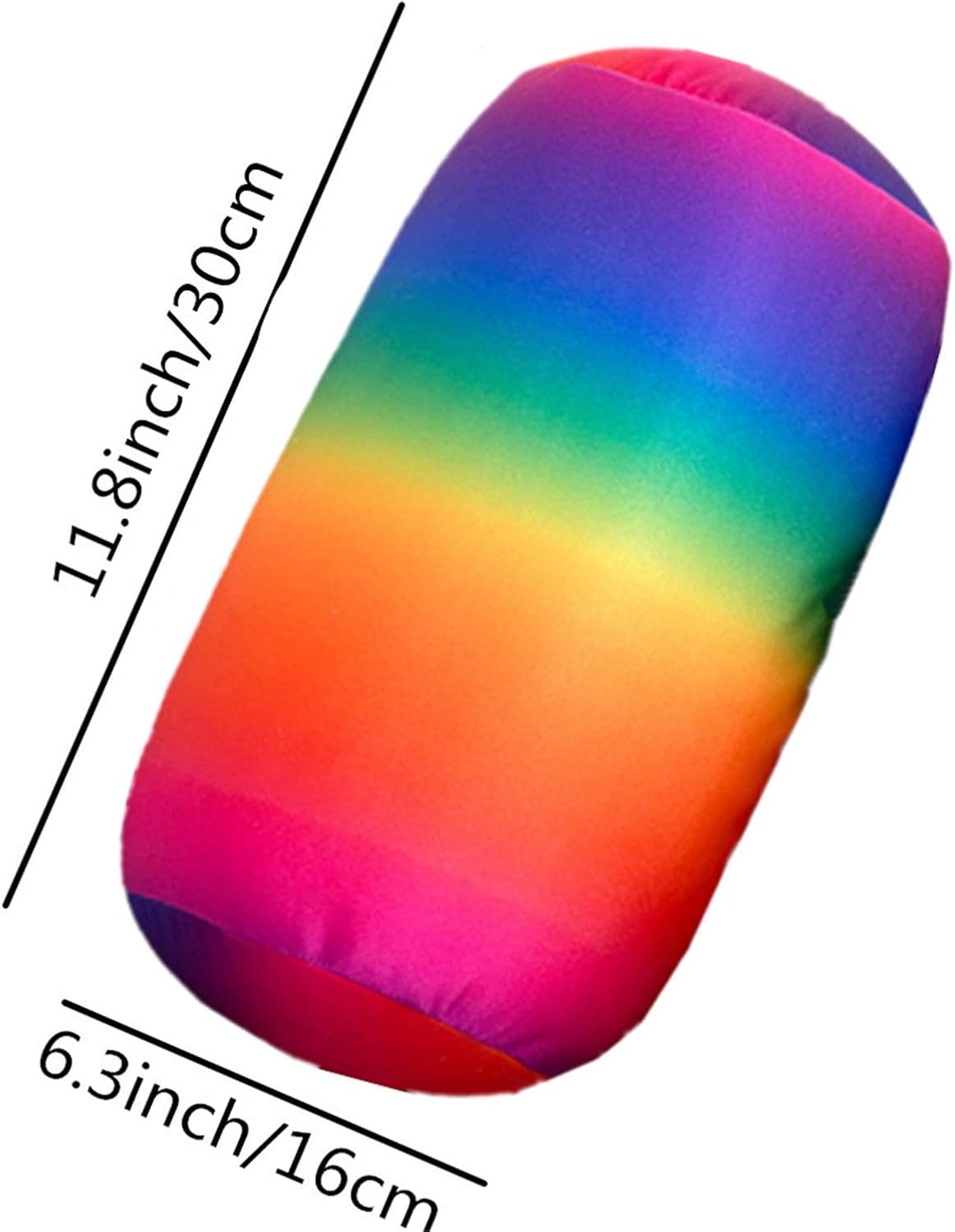 ASkinds Cylindrical Roll Pillow - 7 x 12 Rainbow Microbead Support Cushion