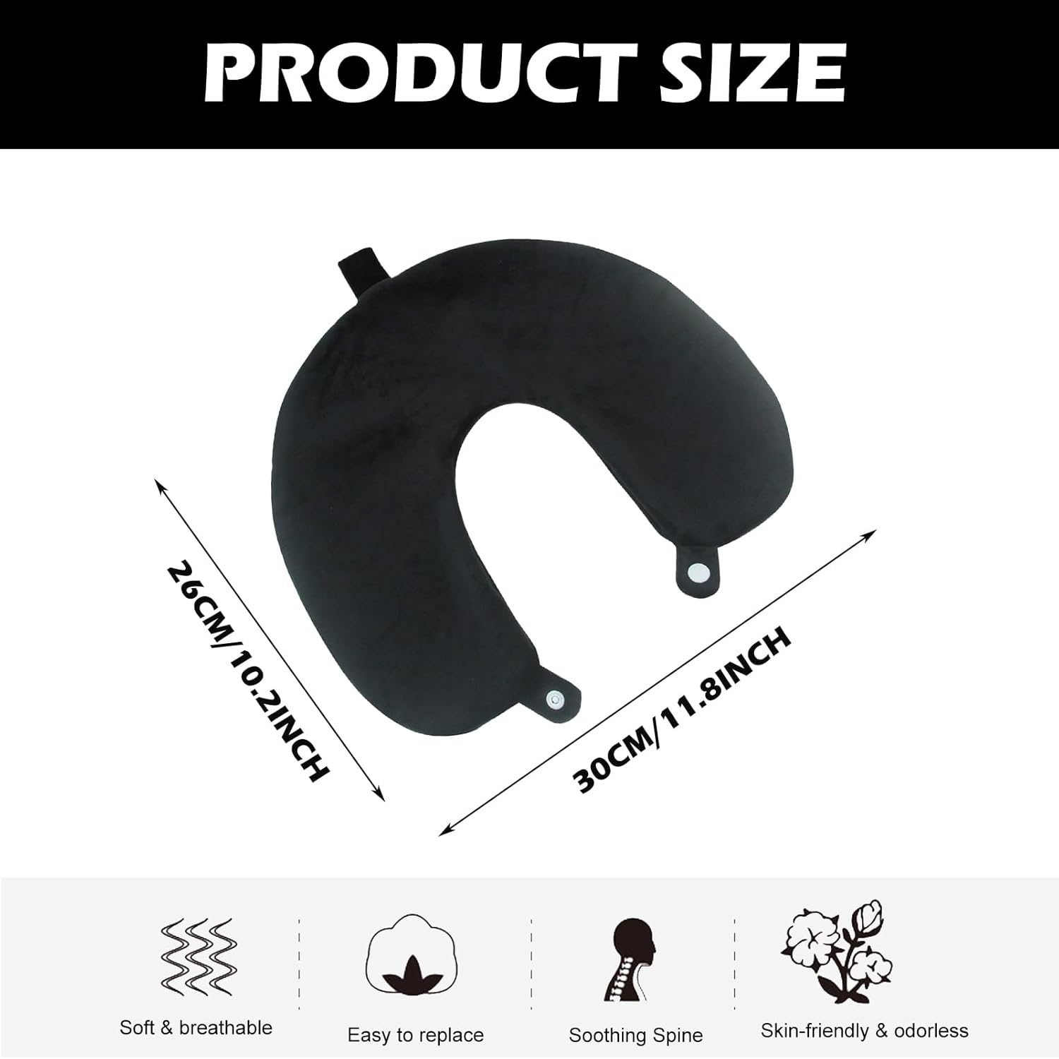 FEIYAUMI Travel Neck Pillow Cover - Soft Washable and Stylish