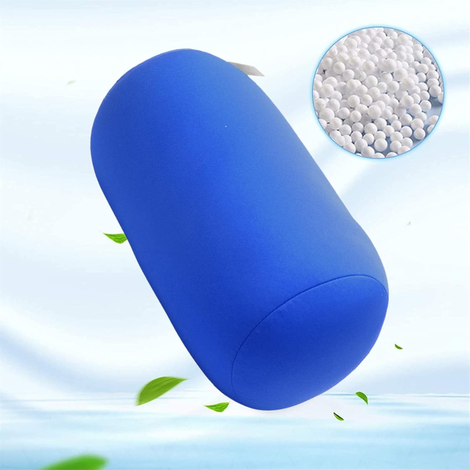 ASkinds Microbead Bolster Pillow 7 x 12 Blue