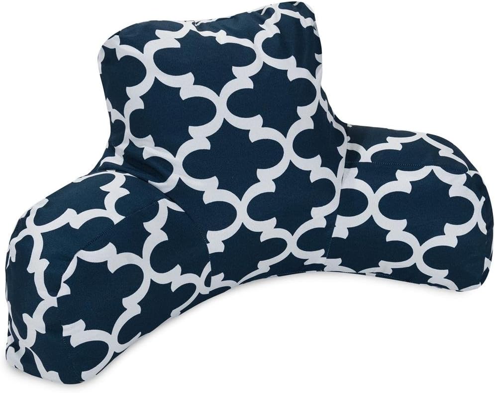 Majestic Home Goods Trellis Reading Pillow Navy