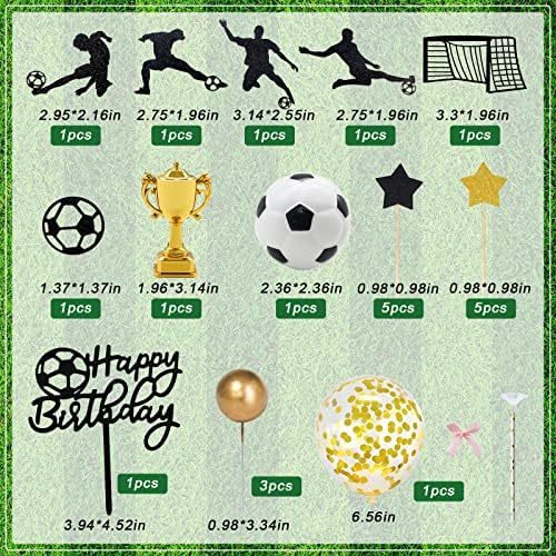 29pcs Soccer Cake Topper - Football Birthday Decorations