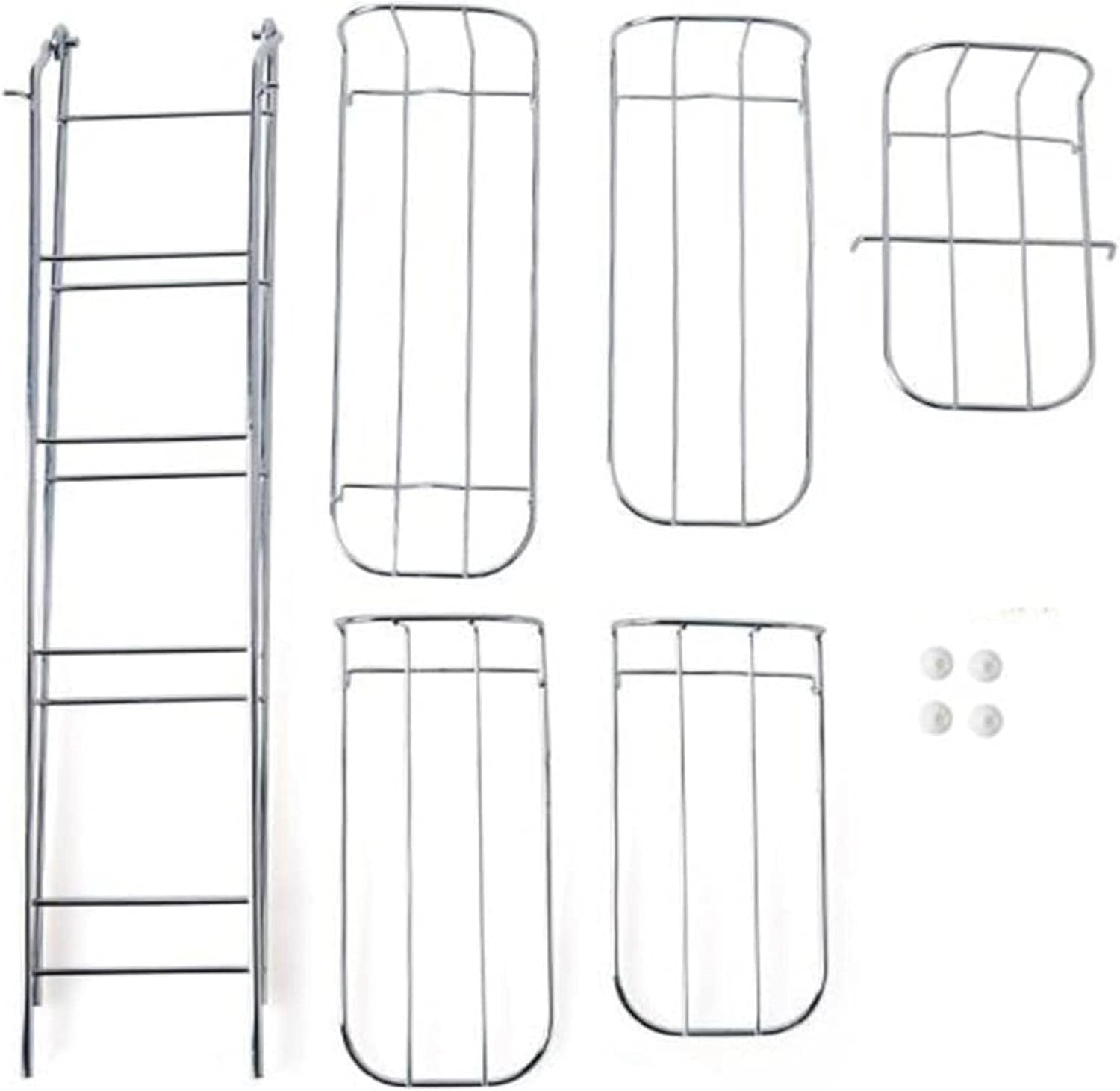 5 Bottle Free Standing Iron Wine Rack