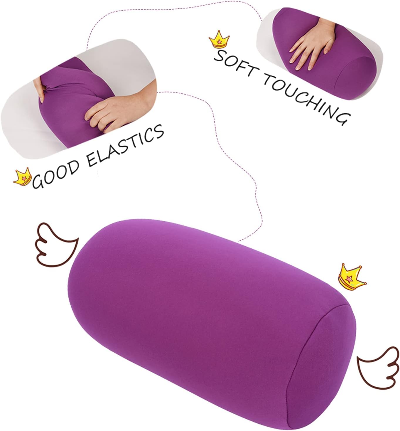 Oceanside Portable Neck Pillow with Microbead Support Purple