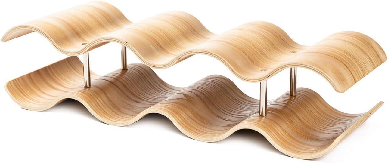 7-Bottle 2-Tier Wave Desktop Wine Rack