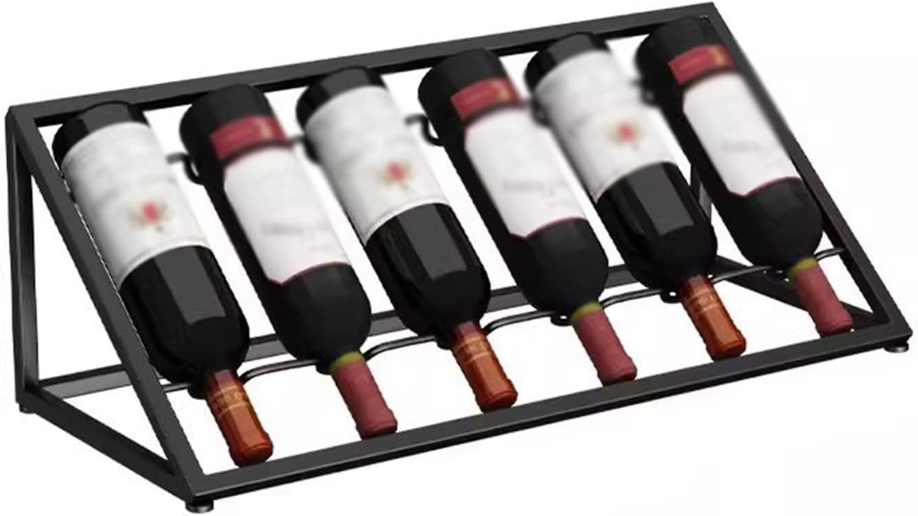 SONGCHAO Countertop Wine Rack Black