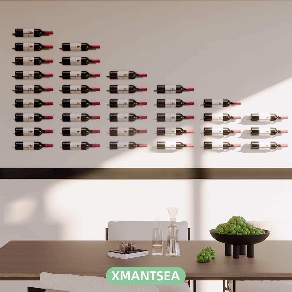 XMANTSEA Wall-Mounted Wine Rack Set of 6