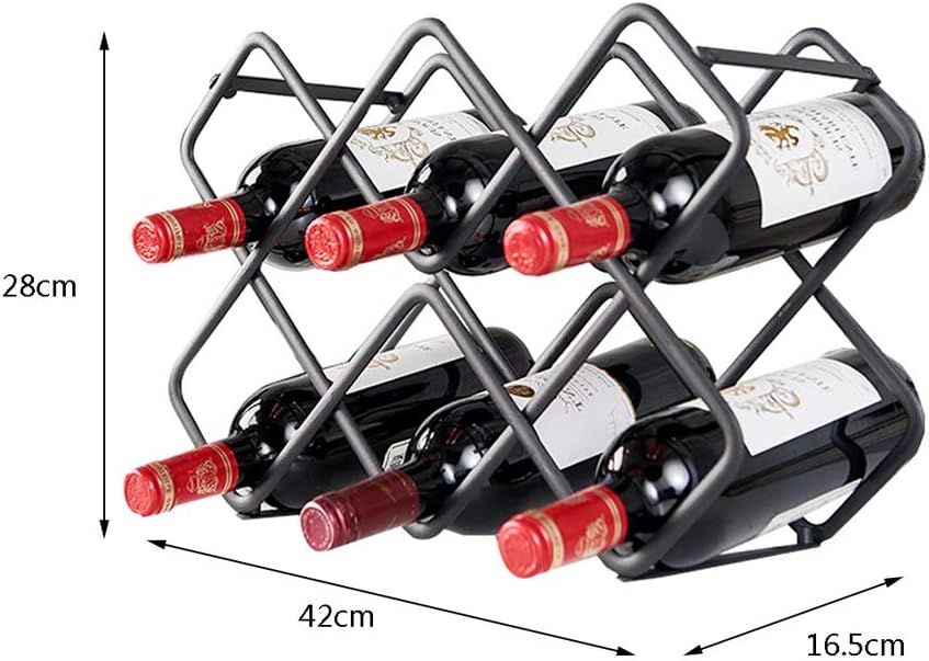 DYPA-AF12 Simple Black Metal Wine Rack