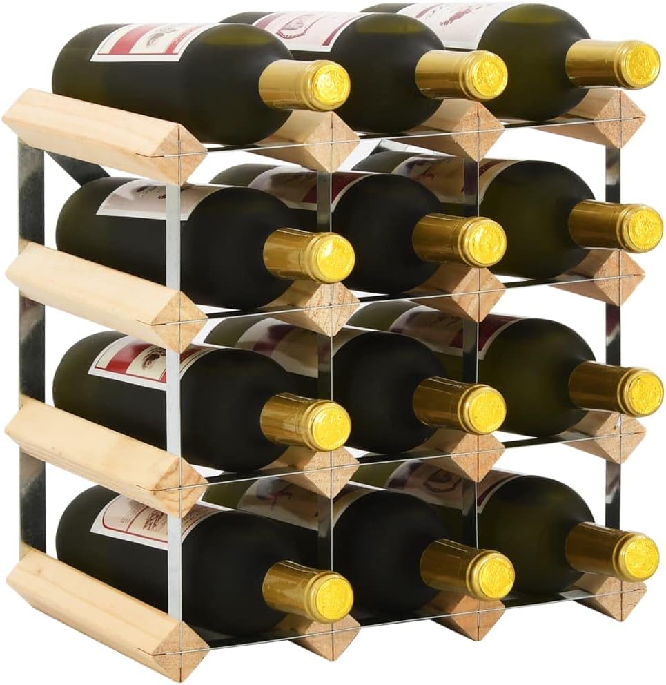 BIGBARLEY Freestanding Wine Rack for 12 Bottles