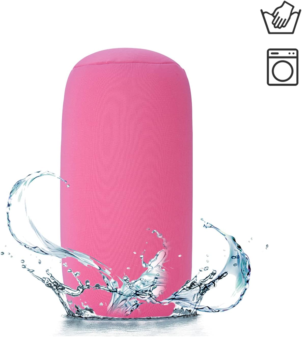 Saluaqui Microbead Roll Pillow - Pink Travel Neck Support Cushion