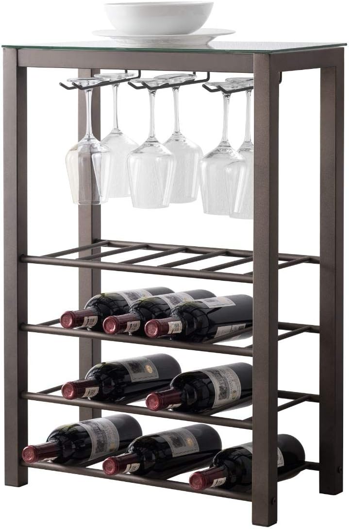 Kings Brand Freestanding Wine Rack with 20 Bottle Capacity
