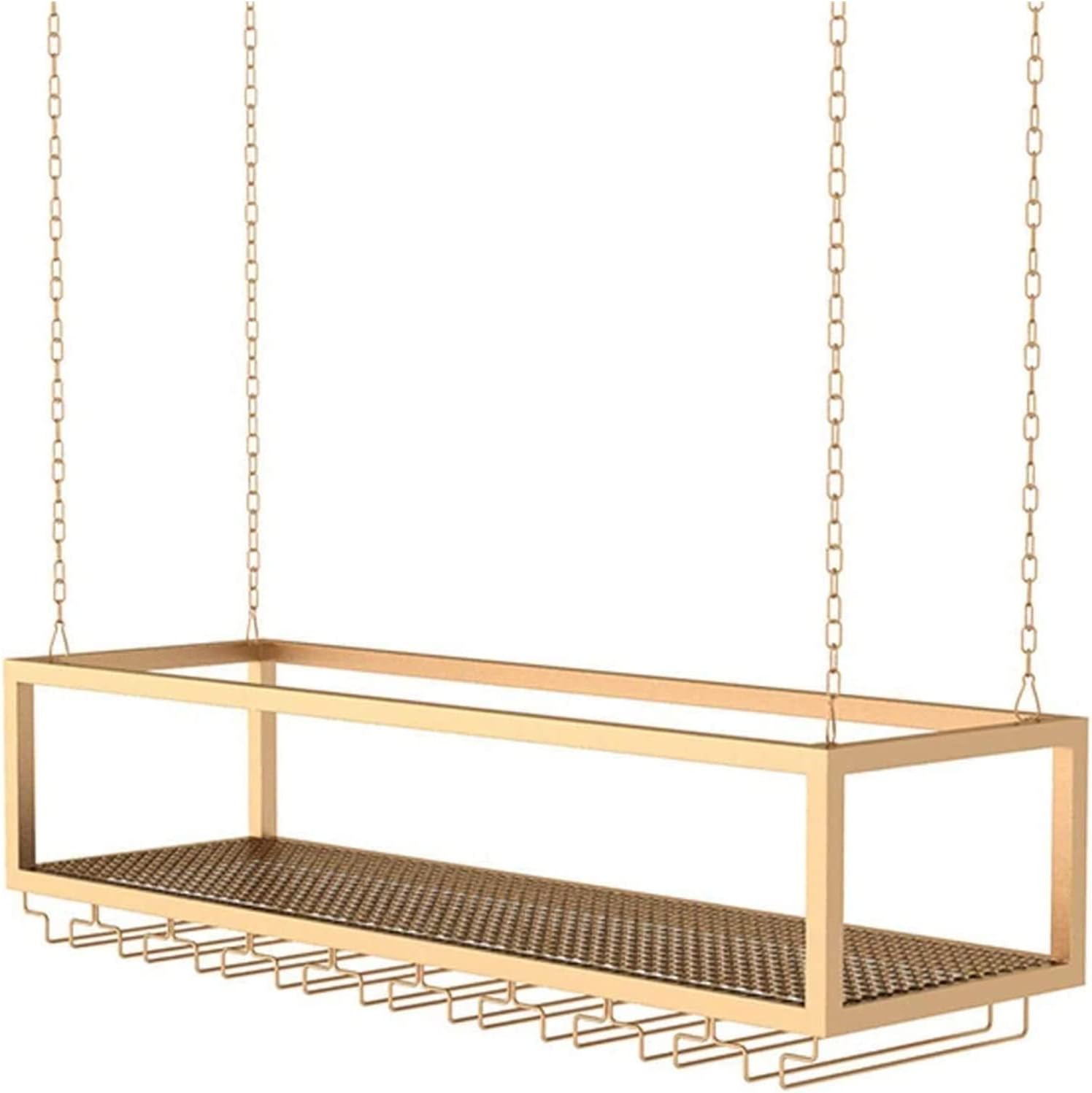 ALDEPO Wall-Mounted Wine Rack Gold 60x25cm