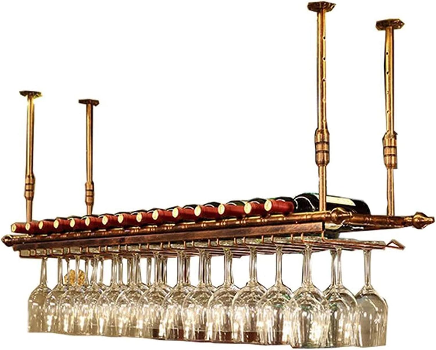 ALDEPO Wall-Mounted Wine Rack with Adjustable Height and Width