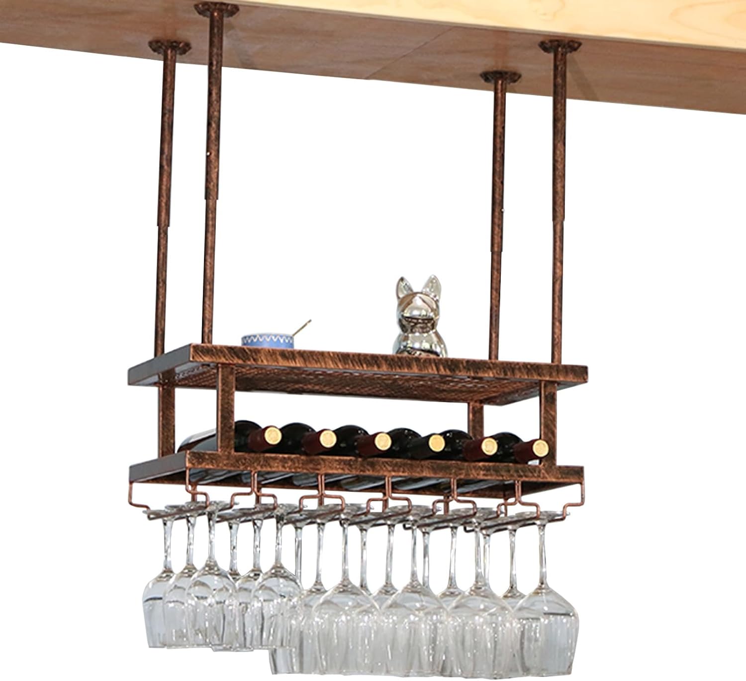 Whalebee Wall-Mounted Wine Rack Black Bronze