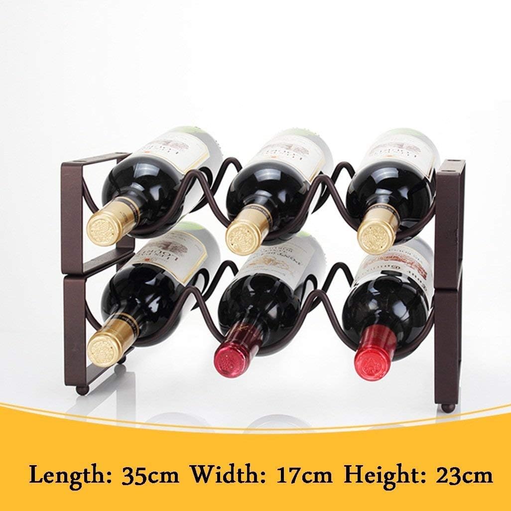 NERDOH 2 Tier Iron Wine Rack with Storage Stand 1