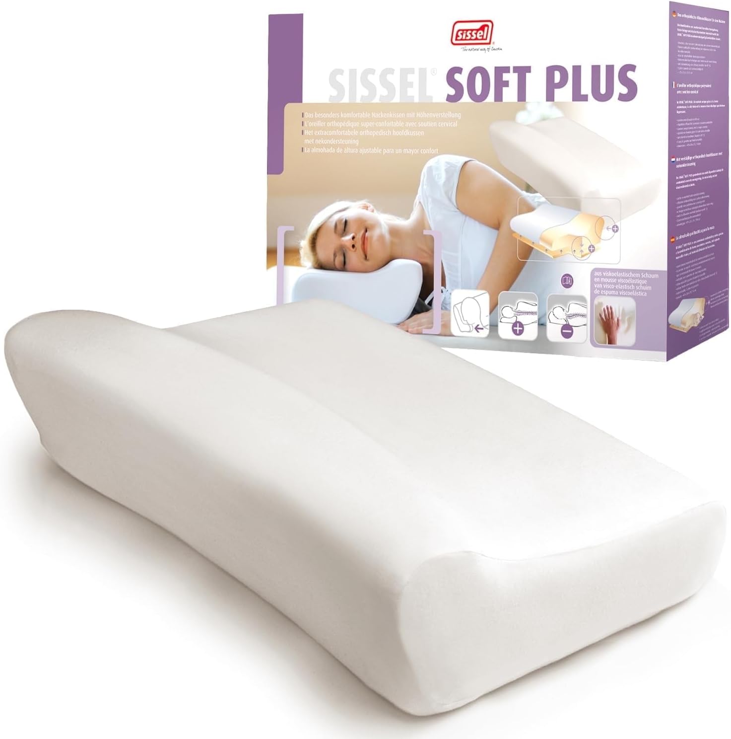 SISSEL Soft Plus Orthopedic Neck Pillow with 5-Year Warranty