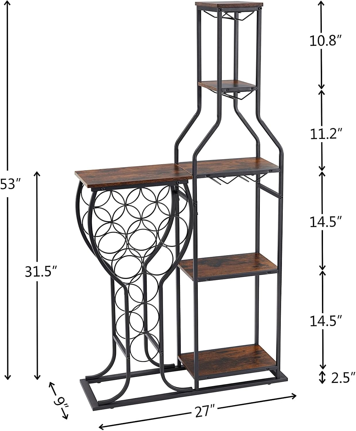 IRCPEN Corner Wine Rack 5 Tier Storage Shelf