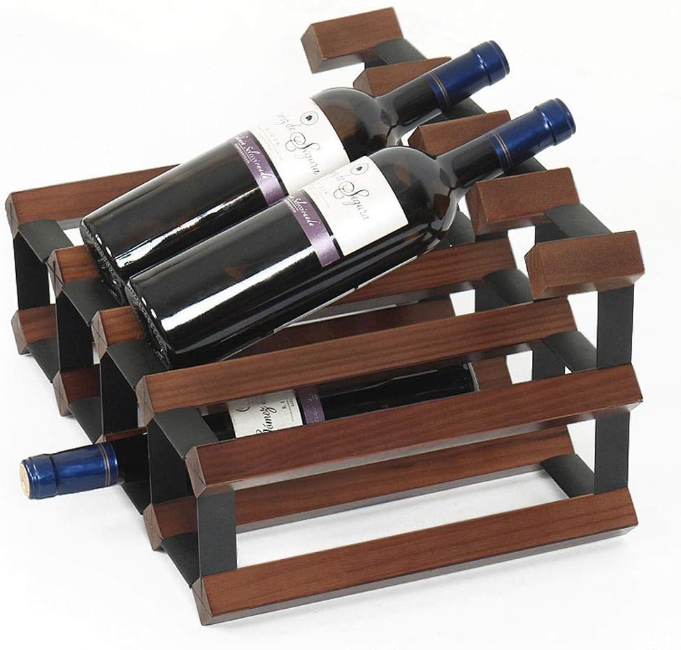 8-Bottle Wooden Wine Rack with Stylish Design 1