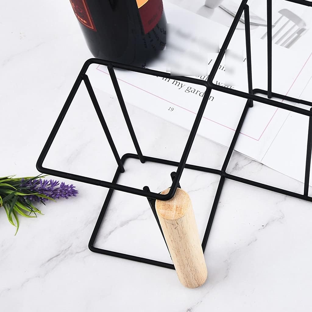 Freestanding Wine Rack for 3 Bottles with Solid Iron Frame