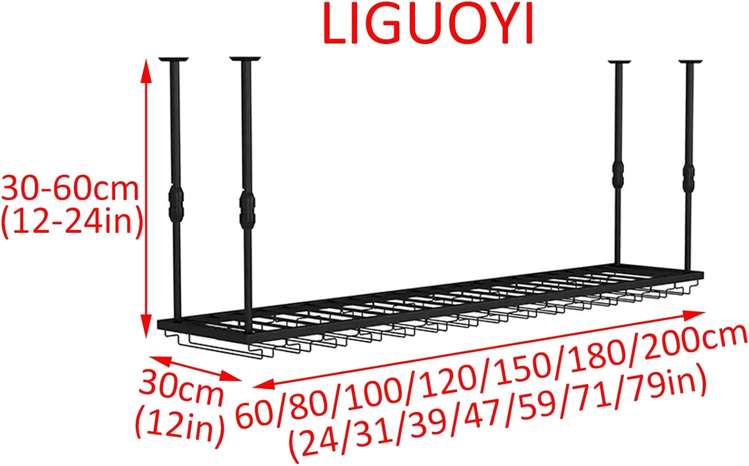 LIGUOYI Adjustable Wall-Mounted Wine Rack