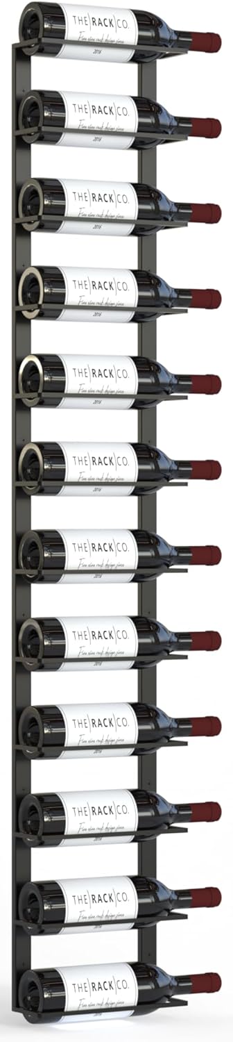 TheRackCo Wall Series - 12 Bottle Wine Rack with Opener