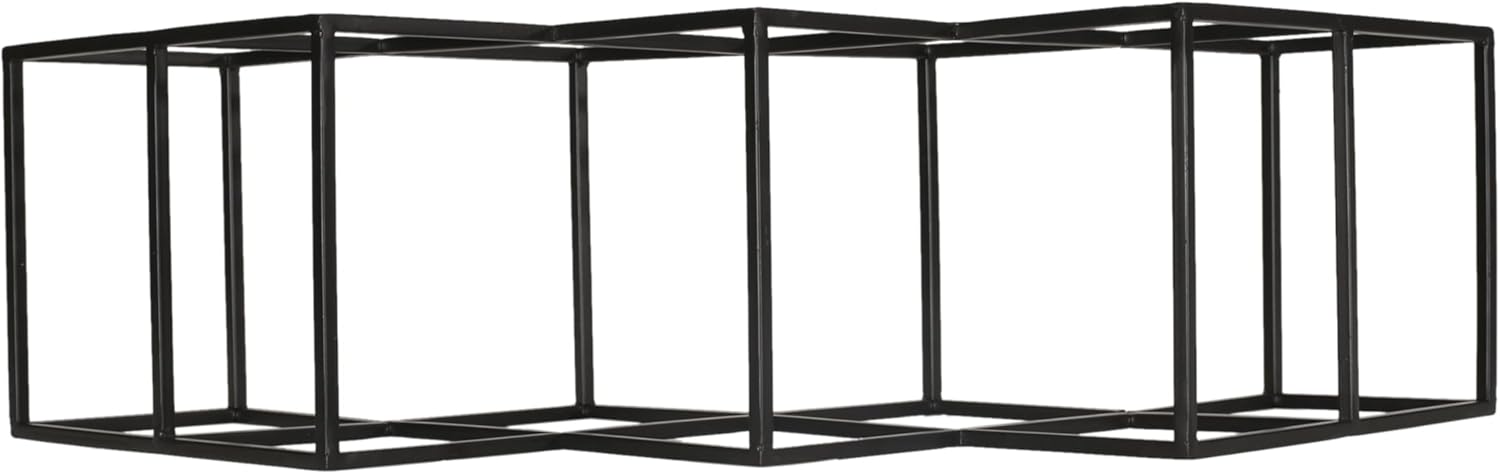 Benjara Wine Rack with Diamond Slots 24-Inch Matte Black
