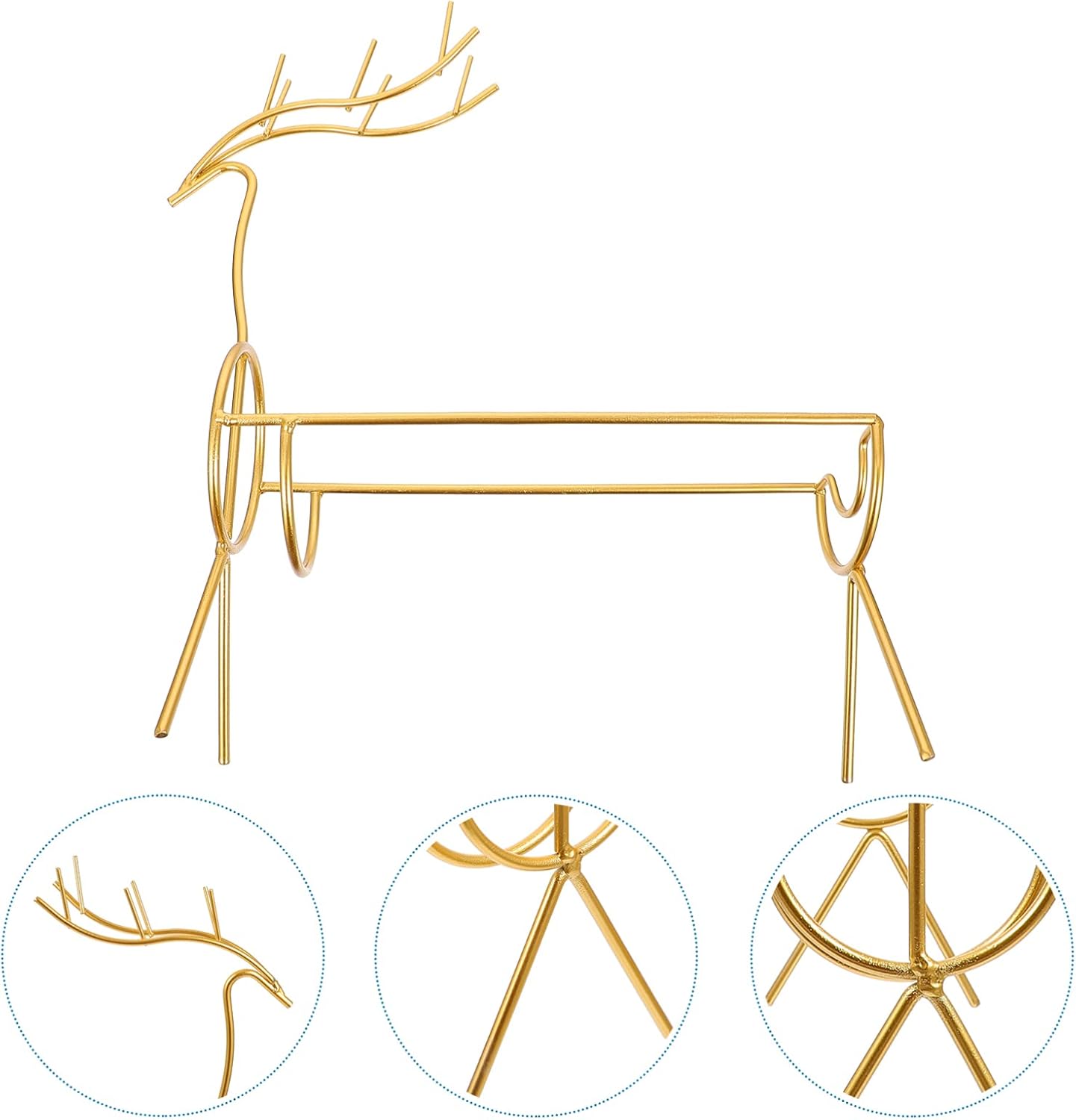 LIOOBO Xmas Wine Holder Wrought Iron Elk Rack
