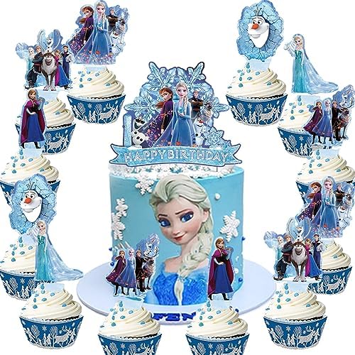 25pcs Ice Cake Toppers for Birthday Party Decorations
