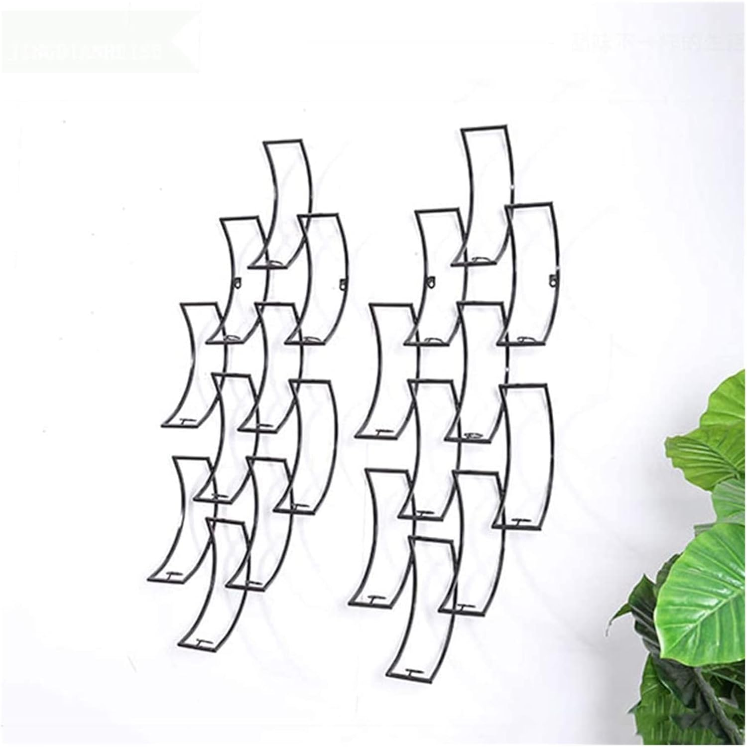 ALDEPO Wall Mounted Wine Rack 10 Bottles Bronze Black
