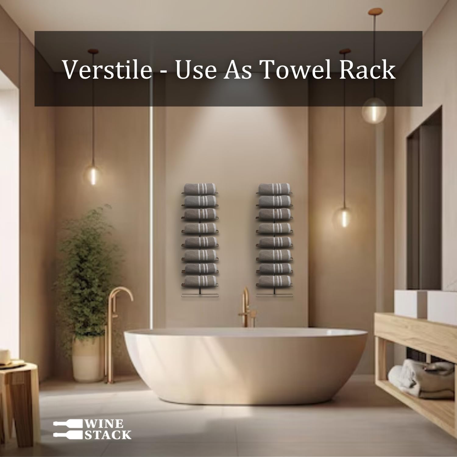 Wine Stack 9-Bottle Wall Mounted Wine Rack