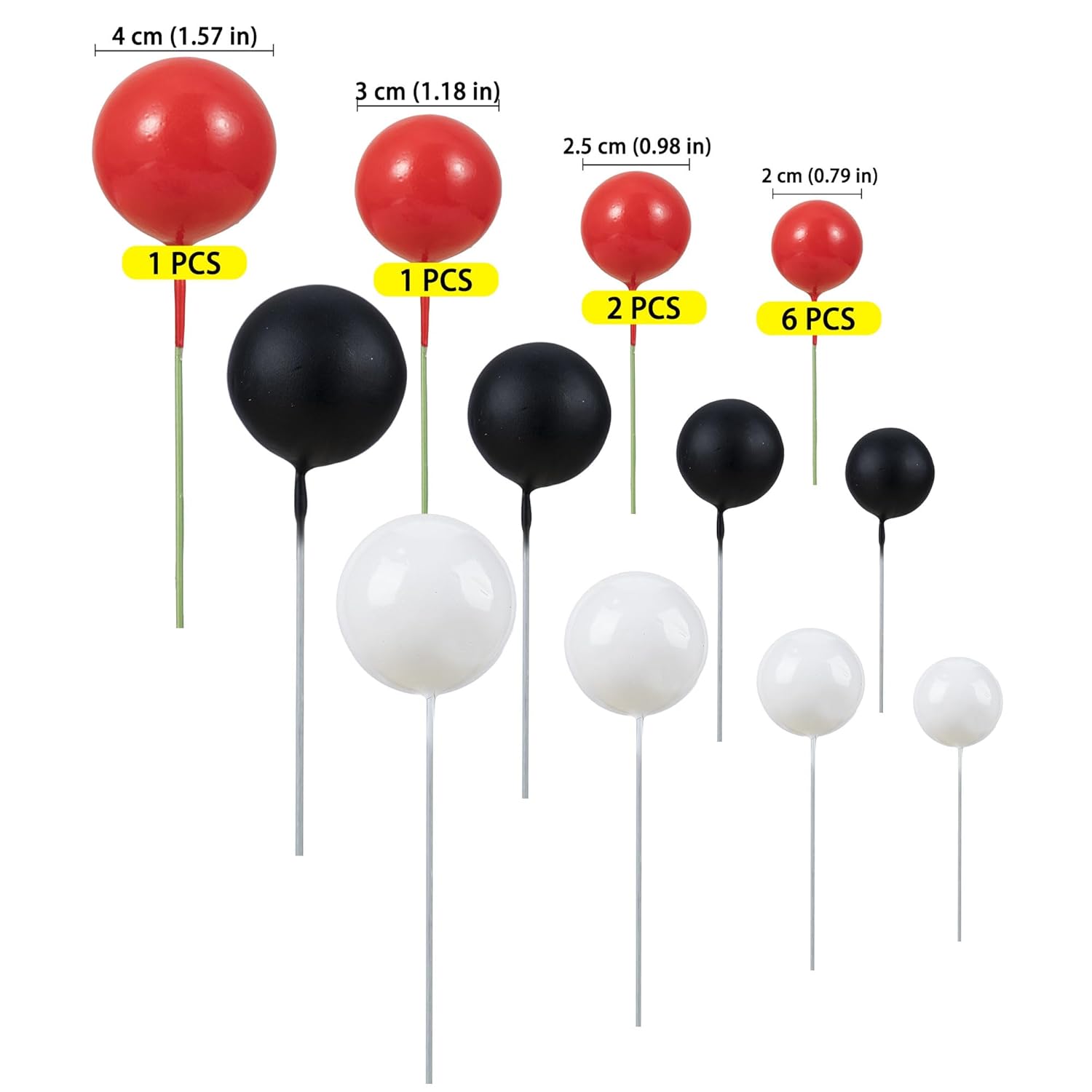 Gyufise 30Pcs Mini Balloon Cake Topper Decorations